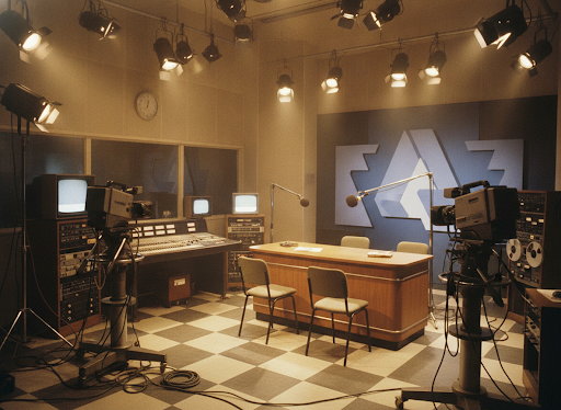 Estudio de televisión vintage